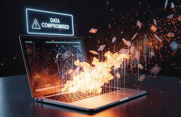 data-breach-laptop-exploding-cyber-attack-concept data-breach-laptop-exploding-cyber-attack-concept